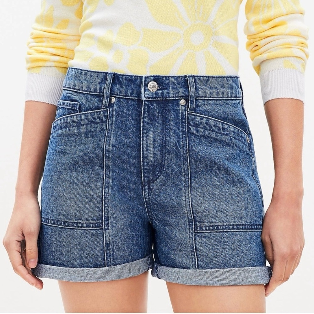 LOFT NWT Carpenter Denim Blue Women's Shorts 27 petite